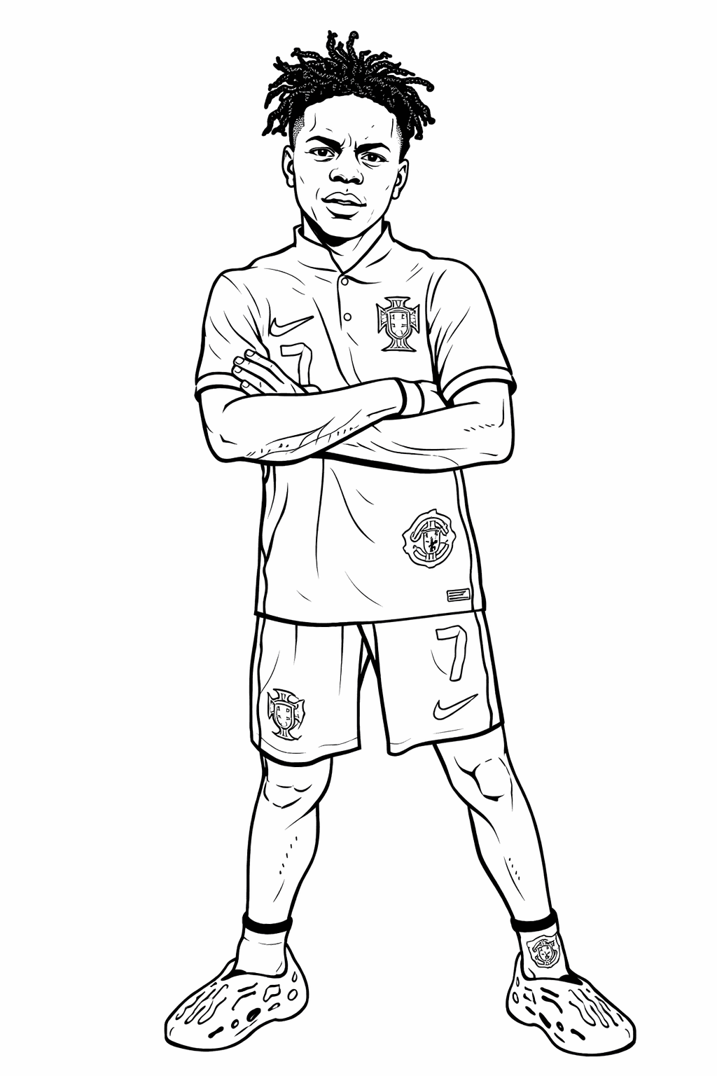 IShowSpeed Portugal para colorear