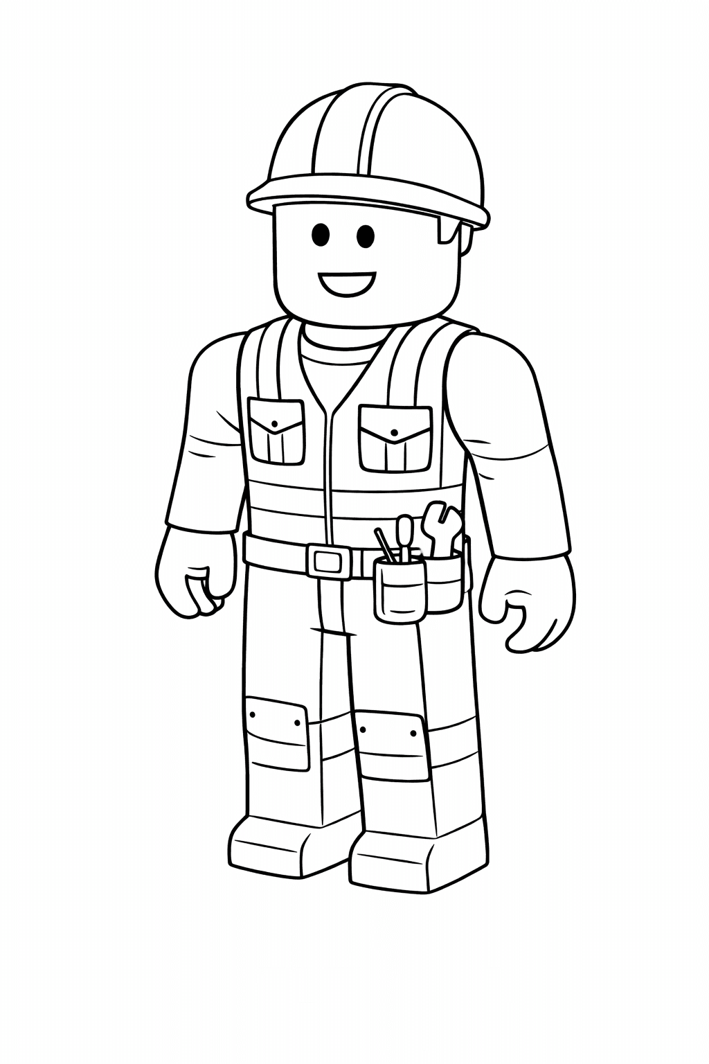 Roblox obrero de obras para colorear